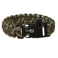 Camouflage Paracord Bracelet w/ Whistle